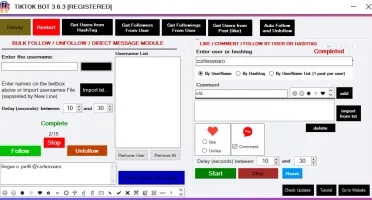 Tiktok Bot PRO - Versão 3.6 Atualizada - 2025