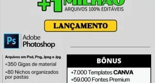 Pack + De 1 Milhão De Arquivos Para Edição!