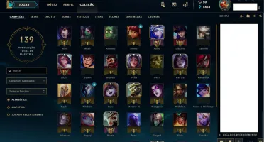 Conta League of Legends Platina 2