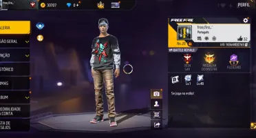 Conta Free fire em mestre ja, level 20