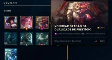 Conta unranked com volibear prestígio