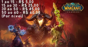 POWER LEVEL - WOW CLASSIC - NÍVEL 1 AO 60