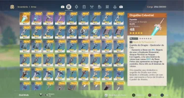 Qiqi +5 orgulho celestial +5 e SR+4
