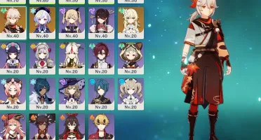 kazuha, childe, tumulo do lobo e falcão Ar35