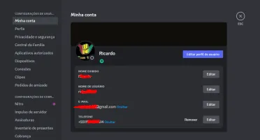 Conta de discord ANTIGA