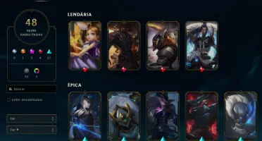 Conta League of Legends Full Acesso - 119 Champs e 48 Skins