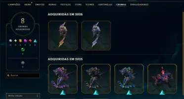 Ouro 3 com 65 Champs e 10 Skins