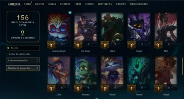 Ouro 3 com 65 Champs e 10 Skins