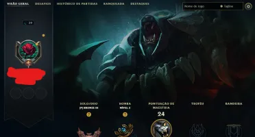 Conta Lol Bronze, Skin Ultimate, Upada À Mão, Livre De Ban
