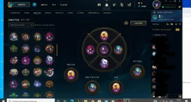 Conta diamante 2 5 emotis mestre, 33 skins,89 campeos