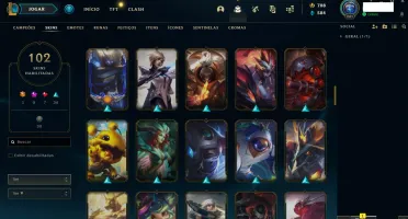 Conta Lol +100 skins Lv alto mmr alto