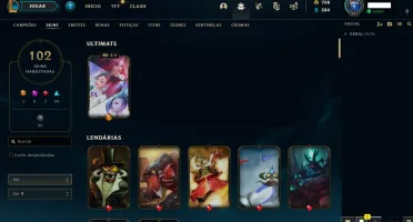 Conta Lol +100 skins Lv alto mmr alto