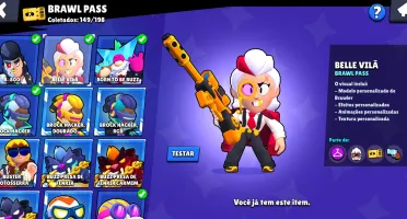 Conta Brawl Stars Completa  72K+ Troféus 300+ Skins 2019 Ano