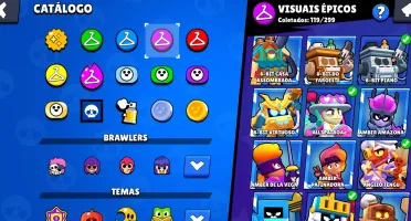 Conta Brawl Stars Completa  72K+ Troféus 300+ Skins 2019 Ano