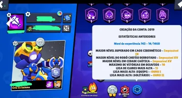Conta Brawl Stars Completa  72K+ Troféus 300+ Skins 2019 Ano
