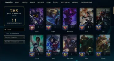 Esmeralda 4 com 90 Champs e 49 Skins