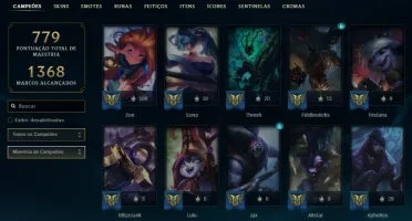 Conta Platina 2, Lvl 669, 210 skins, Todos Champs, 54k EA