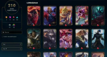 Conta Platina 2, Lvl 669, 210 skins, Todos Champs, 54k EA