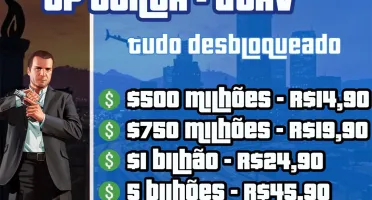 GTA 5 ONLINE - UP DE CONTAS - 500M A 5B - PC