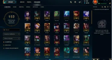 Vendo conta LOL lvl. 30 com 100 campeões e 47 skins