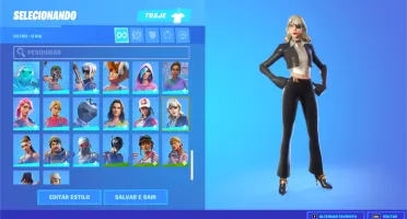 Conta Fortnite com 12 skins compradas, temp 5 até cap 2