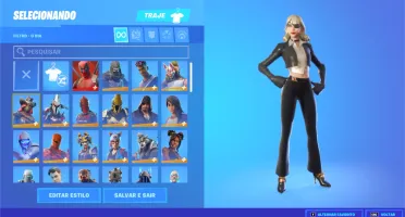 Conta Fortnite com 12 skins compradas, temp 5 até cap 2