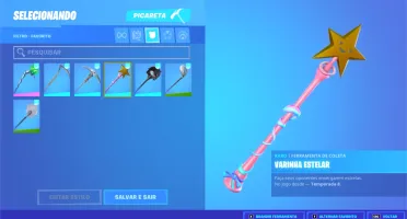 Conta Fortnite com 12 skins compradas, temp 5 até cap 2