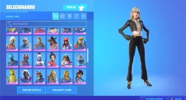 Conta Fortnite com 12 skins compradas, temp 5 até cap 2