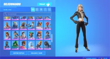 Conta Fortnite com 12 skins compradas, temp 5 até cap 2