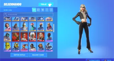 Conta Fortnite com 12 skins compradas, temp 5 até cap 2
