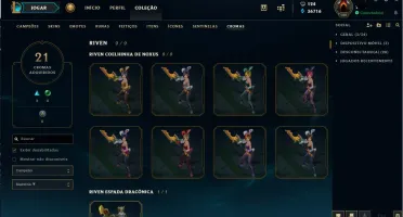 Conta completa, todos os chars e mais de 250 skins.