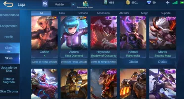Conta Top Mobile Legends