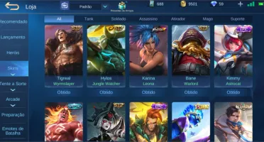 Conta Top Mobile Legends