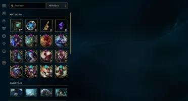 conta prata 1, 101 champs, 28 skins, etc