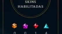 conta prata 1, 101 champs, 28 skins, etc