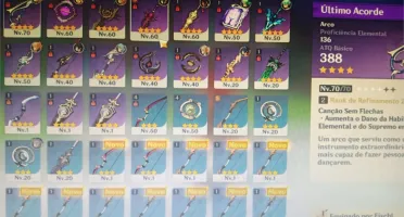 Conta genshin Impact, Ganyu + klee + Jean + 10 tiros