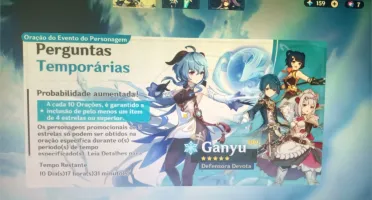 Conta genshin Impact, Ganyu + klee + Jean + 10 tiros