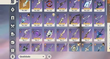 Ar46. Zhongli, Yae miko e klee, espinha celestial