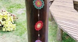 Enfeite de Parede/ Pingente de Cortina em Crochê