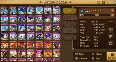Conta End Game c3 Summoners War