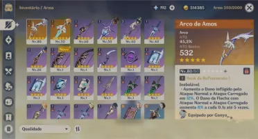 ***VENTI + GANYU + JEAN C1 + ARMAS 5ESTRELAS***