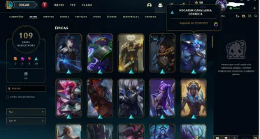 Conta de LoL com todas as skins mais raras do jogo.