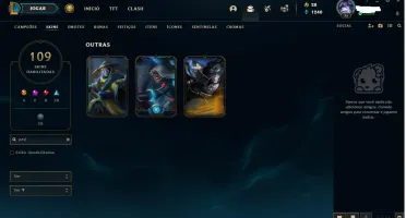 Conta de LoL com todas as skins mais raras do jogo.