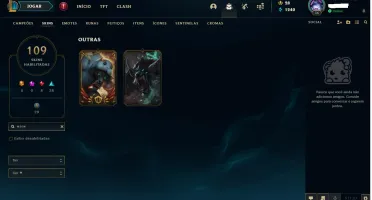 Conta de LoL com todas as skins mais raras do jogo.