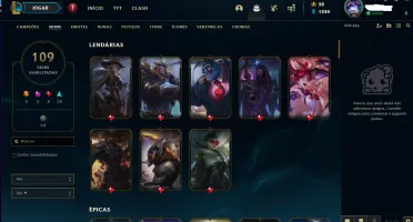 Conta de LoL com todas as skins mais raras do jogo.