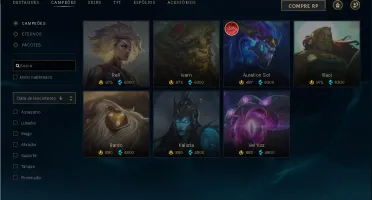 LOL CONTA PLATINA 1 MMR ALTO 113 SKINS, FALTAM 7 CHAMPS