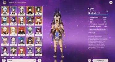11 personagens 5 estrelas + 10 armas 5 estrelas