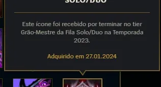 Conta Mestre Lol