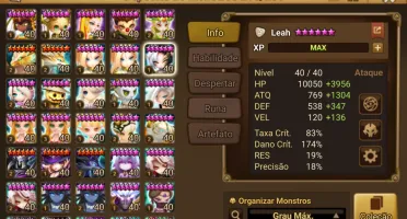 Conta +45 nat 5* muitas transmog e LDs 4*
