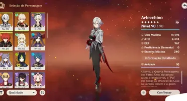 Conta Genshin Impact End Game Ar 55 + 142 Giros no Garantido